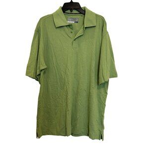 Cutter & Buck Mens Green Polo Shirt L Moisture Wicking Comfortable Breathable Co